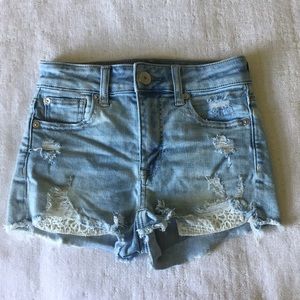 American Eagle midi length denim shorts